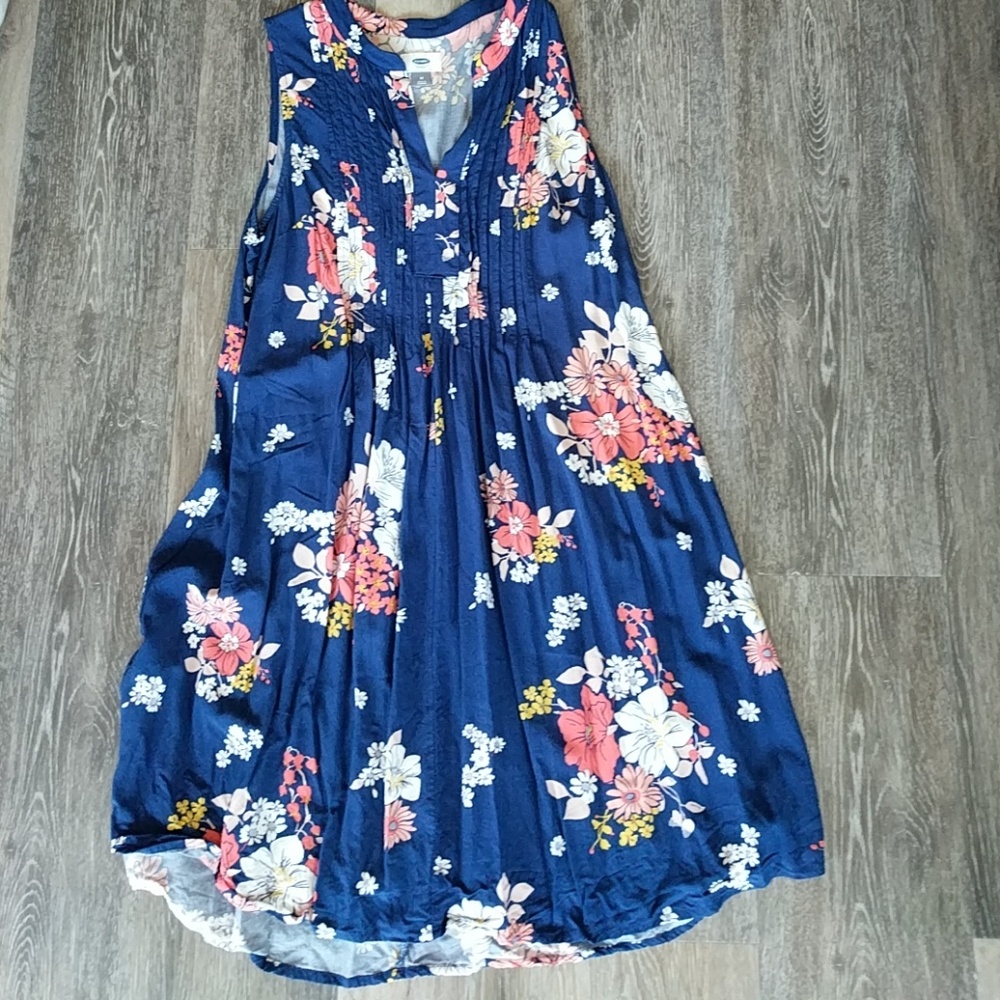 Blue floral dress